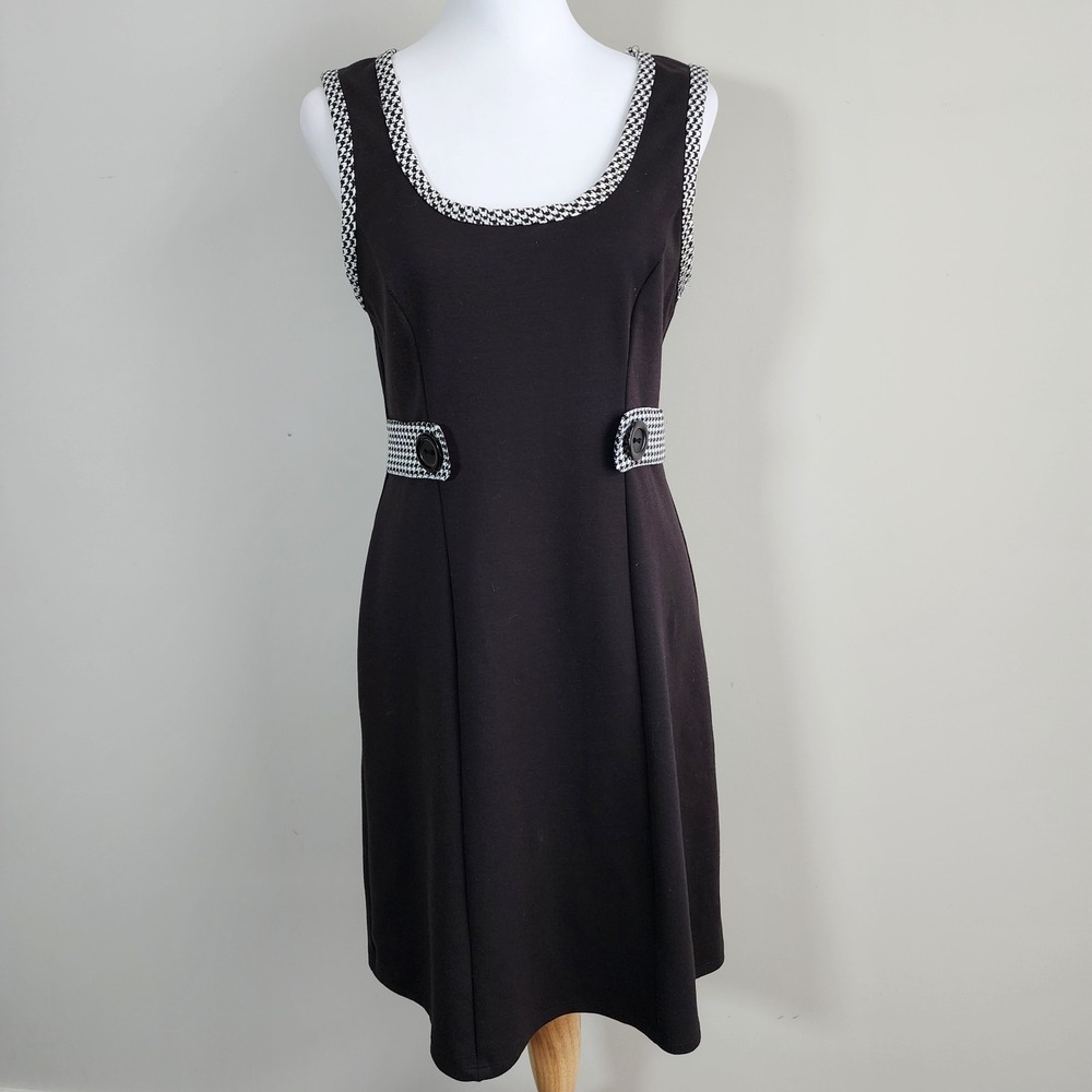 Connected Apparel Dress Womens 6 Black Retro Elegant‎ Classic Office Made In USA